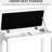 White Piano Chair With Faux Leather Padding And Stable Wooden Support For Duets Padded Duet Bench Construction