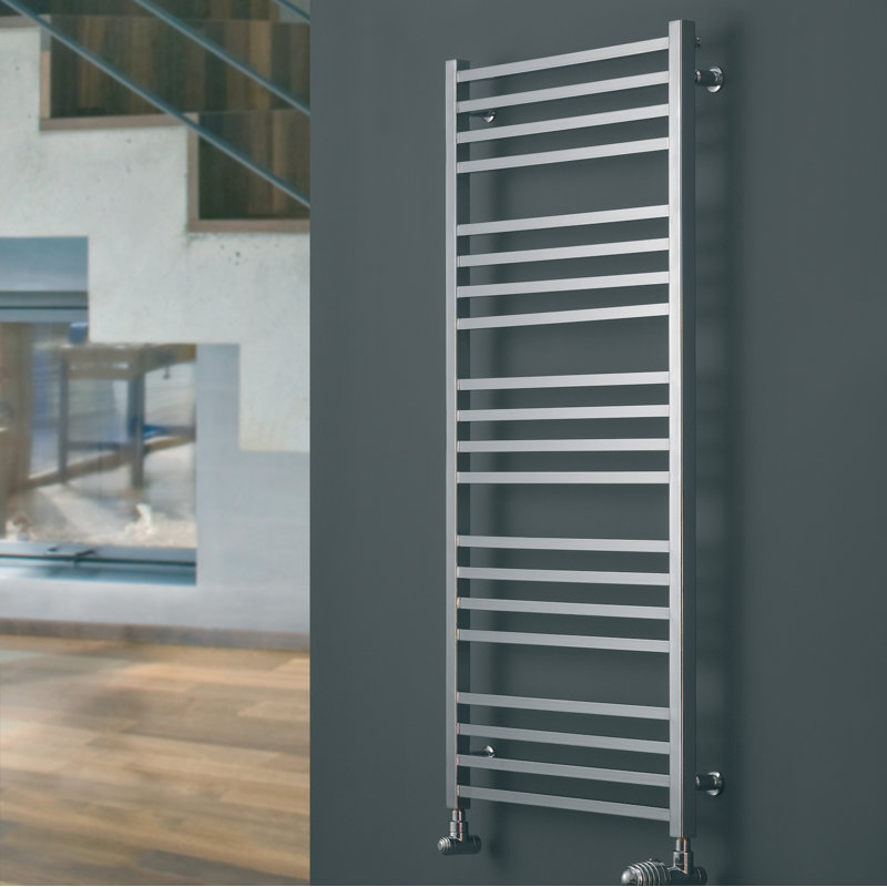 Angie Straight Towel Rail Heated Towel Rails, 74cm H x 50cm W x 8.5cm D