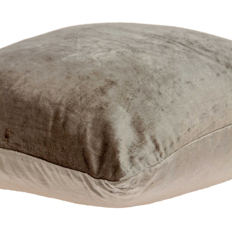 Housse et insert de coussin Topaz, Polyester / Bourre en polyester, Taupe, 18 po x 18 po