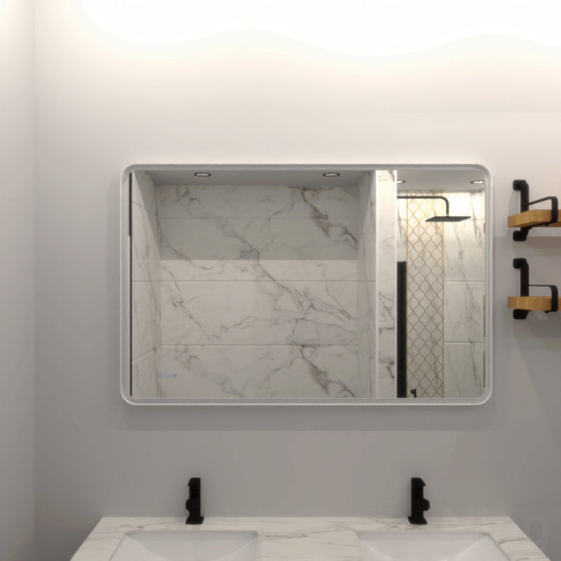Miroir lumineux de salle de bain rectangulaire, 36 po x 48 po