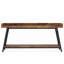 Console industrielle très longue de 70,9 po, canapé brun rustique derrière le canapé, table de bar étroite dans le couloir d'entrée, mobilier d'appoint haut pour le salon