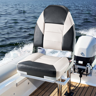 Boat Seat High Backrest Flip Up Boat Seat Sponge Cushion