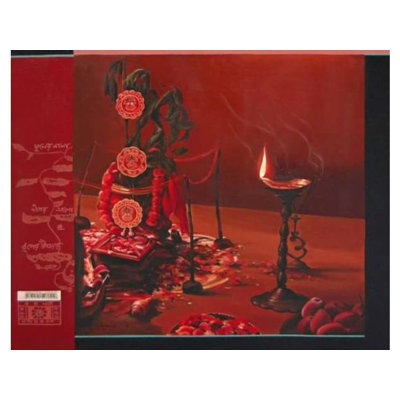Garland Of Flower With Lamp Light & Smoke Of Incense | Acrylic On Canvas | Arup Ratan Choudhury