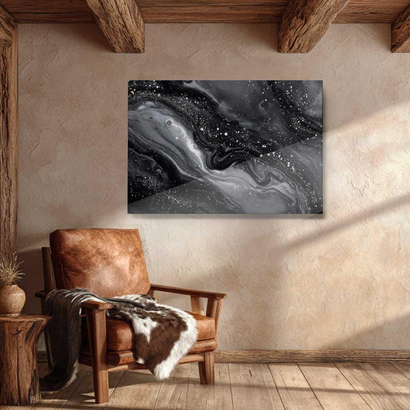 «Texas Oil Pumpjack», art mural de paysage occidental - impression industrielle en noir et blanc au Texas, H 45 po x l 30 po