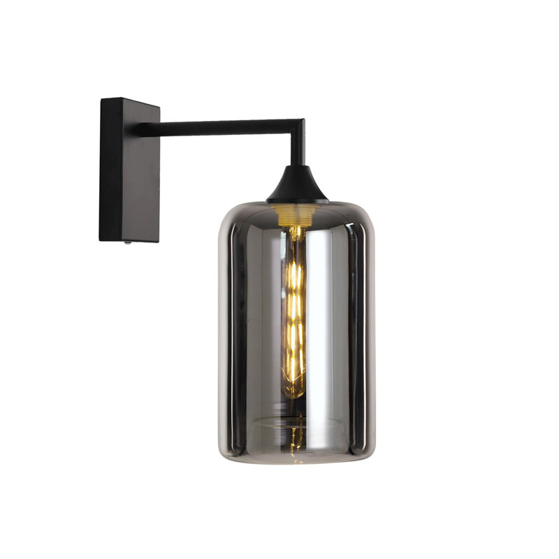 Bonita Armed Sconce, Silver, Black