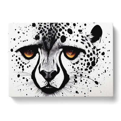 Painted Cheetah Vol.2 Abstract - Wrapped Canvas