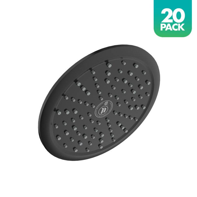 Large Matte Black Wall Mounted Rain Shower Head