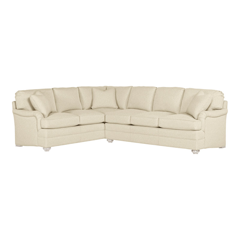 American Bungalow 2-Piece East Lake L- Sectional, Kimoni Natural, Casa Blanca
