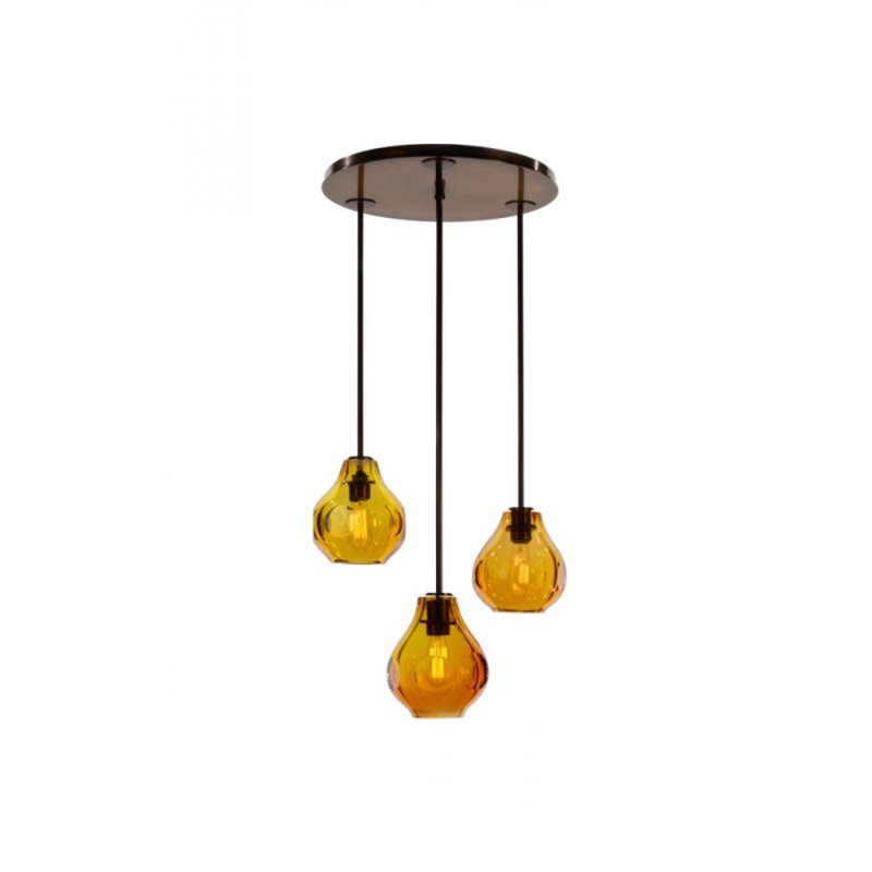 Lustre Alan Mizrahi, Feuille d’or, Couleurs mélangées, 32" Width x  44" Height