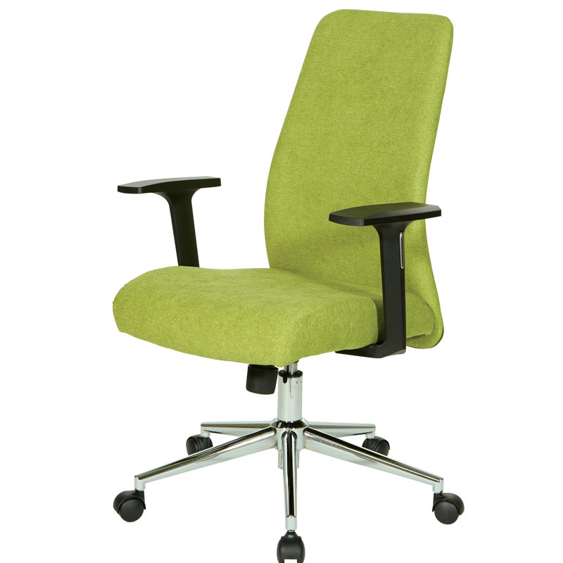 Chaise de bureau en polyester Evanston, Tissu basilic