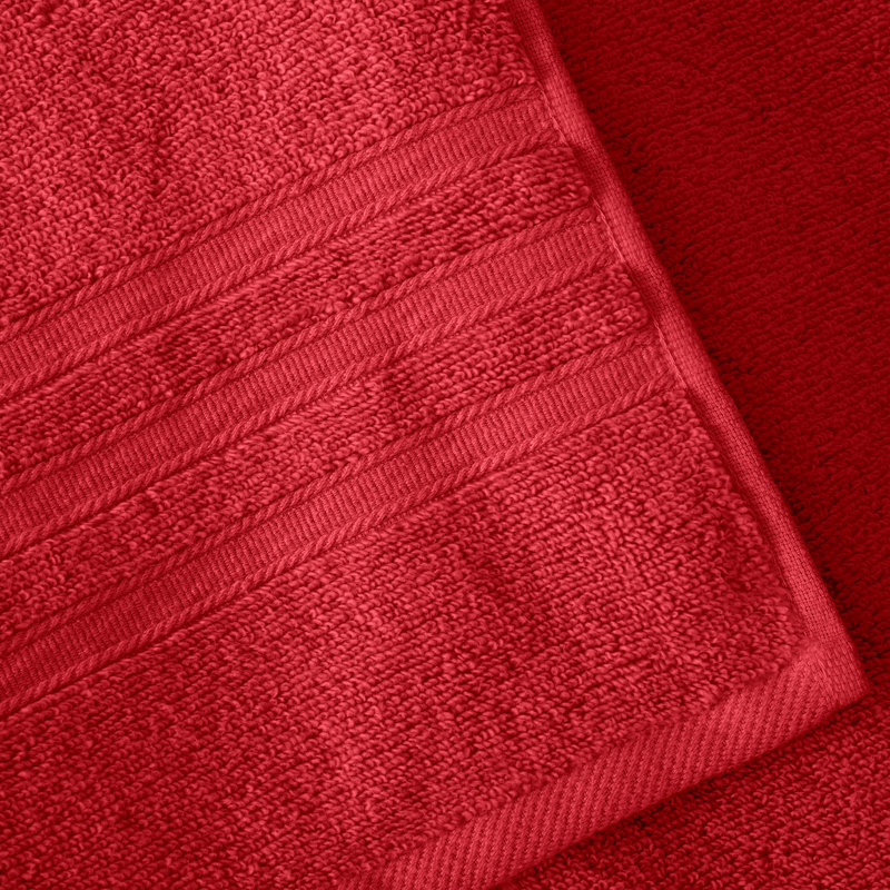 Zero Twist 100% Cotton Bath Sheet Pairs, Red