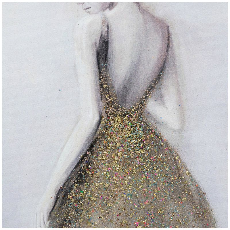 Figurine féminine 17 po x 21 po, décoration murale pour salon, salle à manger, bureau, chambre à coucher