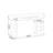 White Rectangular Solid Wood with 5 drawers desk-108645820