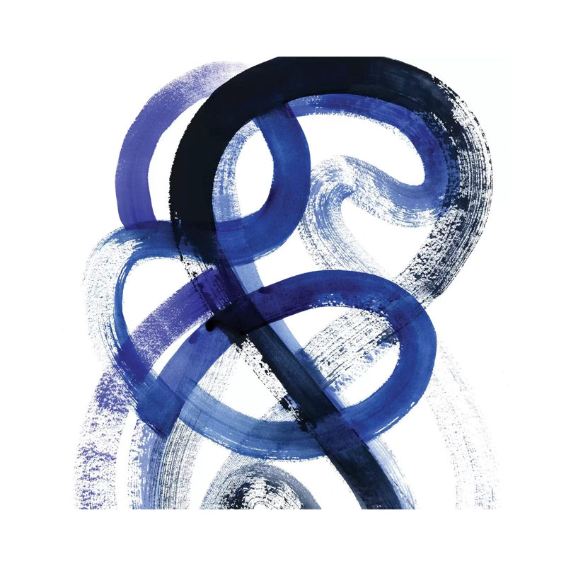 Blue Kinesis VI by Grace Popp - Wrapped Canvas Painting, 30.48cm H x 30.48cm W x 1.91cm D