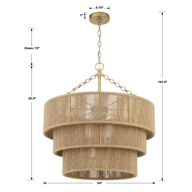 Chericka 10 - Light Dimmable Tiered Chandelier