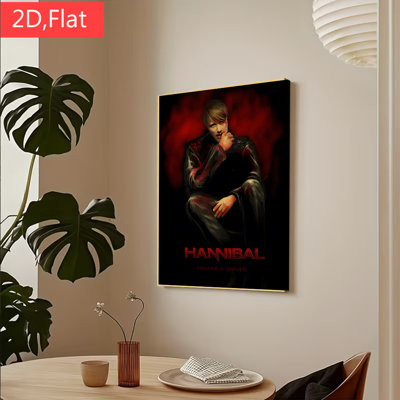 1 pièce, art mural, affiche encadrée, Hannibal Lecter, impression sur toile, affiche de film d'horreur gothique pour la décoration intérieure, salon, chambre, bureau, peinture décorative, reproduction d'art moderne, sans cadre