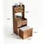 Solid Wood and Glass Vanity with Mirror and Seat