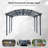 12x16x8 Metal Outdoor Arch Carport For Driveway Car, Truck