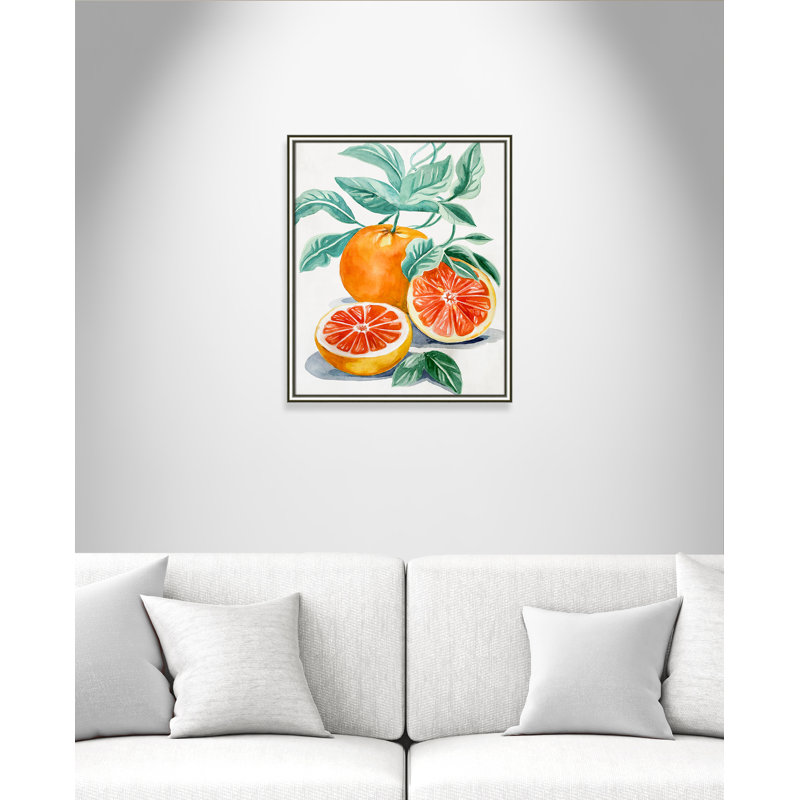 Mandaring Olives Mandarin Oranges I - peinture encadrée, H 26,75 po x l 22,75 po x P 0,9 po, Cadre doré