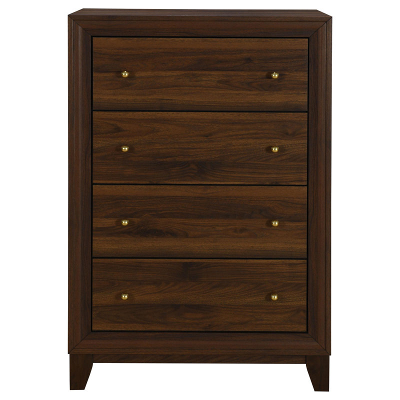 Jacarr 4-Drawer Chest Of Drawers Walnut