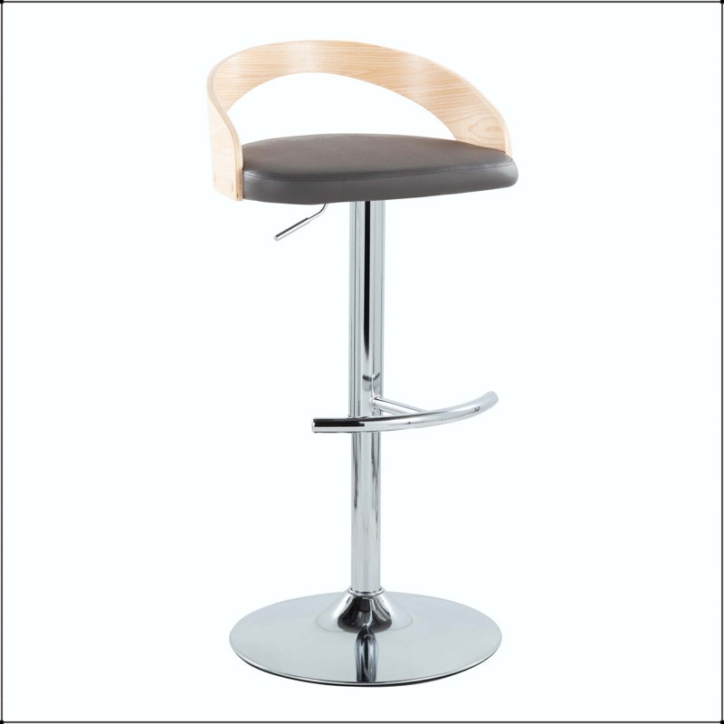 Tabouret de bar réglable avec pivot - ensemble de 3, Argent, 3