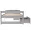 Lit plateforme simple avec deux tiroirs, gris-2133532019