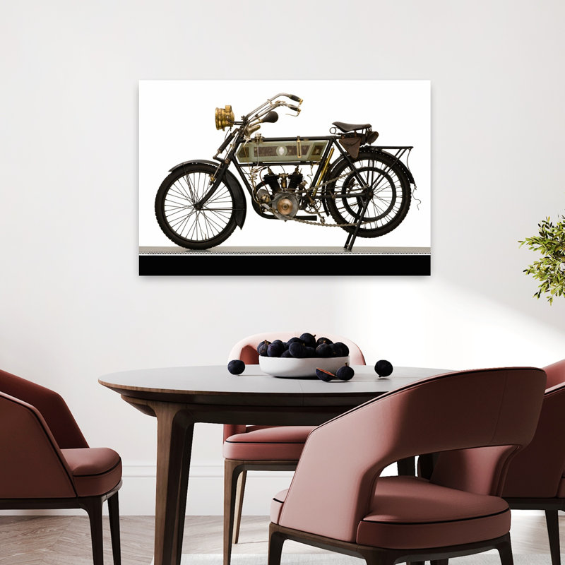 «Alcyon V-Twin Moto», paysage abstrait, nature, H 24 po x l 36 po