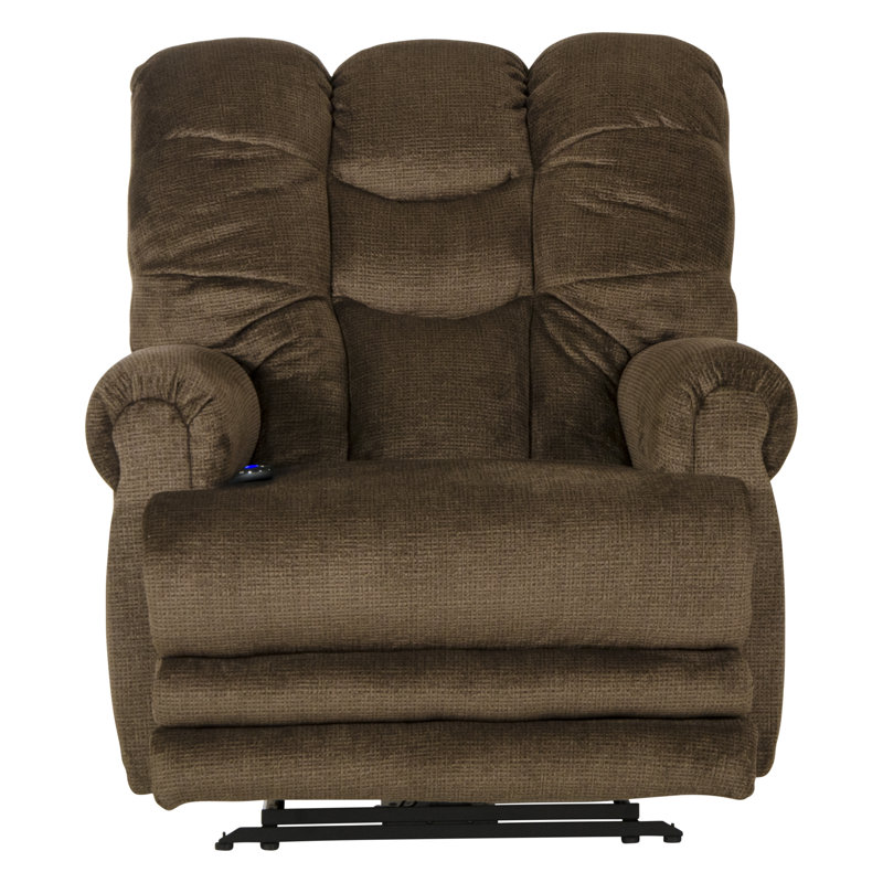 Fauteuil inclinable rembourré avec repose-pieds Big Man's, Électrique, Truffe
