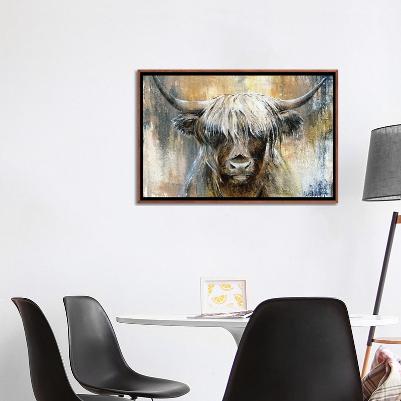 Highland Cow I, encadrée par Studio Paint-Ing, impression, H 26 po x l 40 po x P 1,5 po