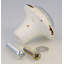 Poignée Nautilus blanc délavé Seashell Art