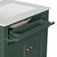 Meuble-lavabo 24 po avec 2 portes et tiroir coulissant, armoire de rangement pour salle de bain avec lavabo, portes à fermeture en douceur avec organisateurs-2065238180