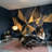 Geometric Wallpaper Metallic Splatter Paint Wall Mural-2030617448-2030617451