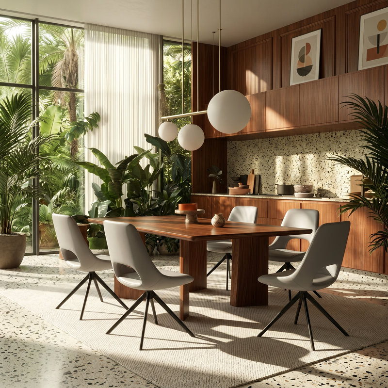 Ensemble de 4 chaises de salle à manger pivotantes l 18,5 po x P 24,8 po x H 34,65 po Jetnex