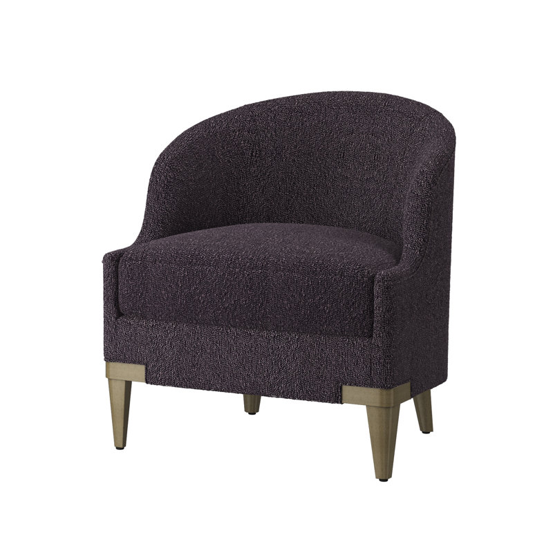Fauteuil demi-tonneau Lafayette, Gris anthracite Rise (tissu performance) 1357-95, Dune