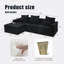 Canapé modulaire convertible convertible en microfibre