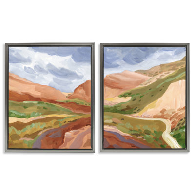 Arizona Outlook Western Canyon 2 Piece  Floater Canvas Set, design by Victoria Barnes