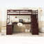 Lit mezzanine simple avec 7 tiroirs, 2 tablettes et bureau pour une utilisation compacte et multifonctionnelle dans les chambres modernes-133490514-133490516