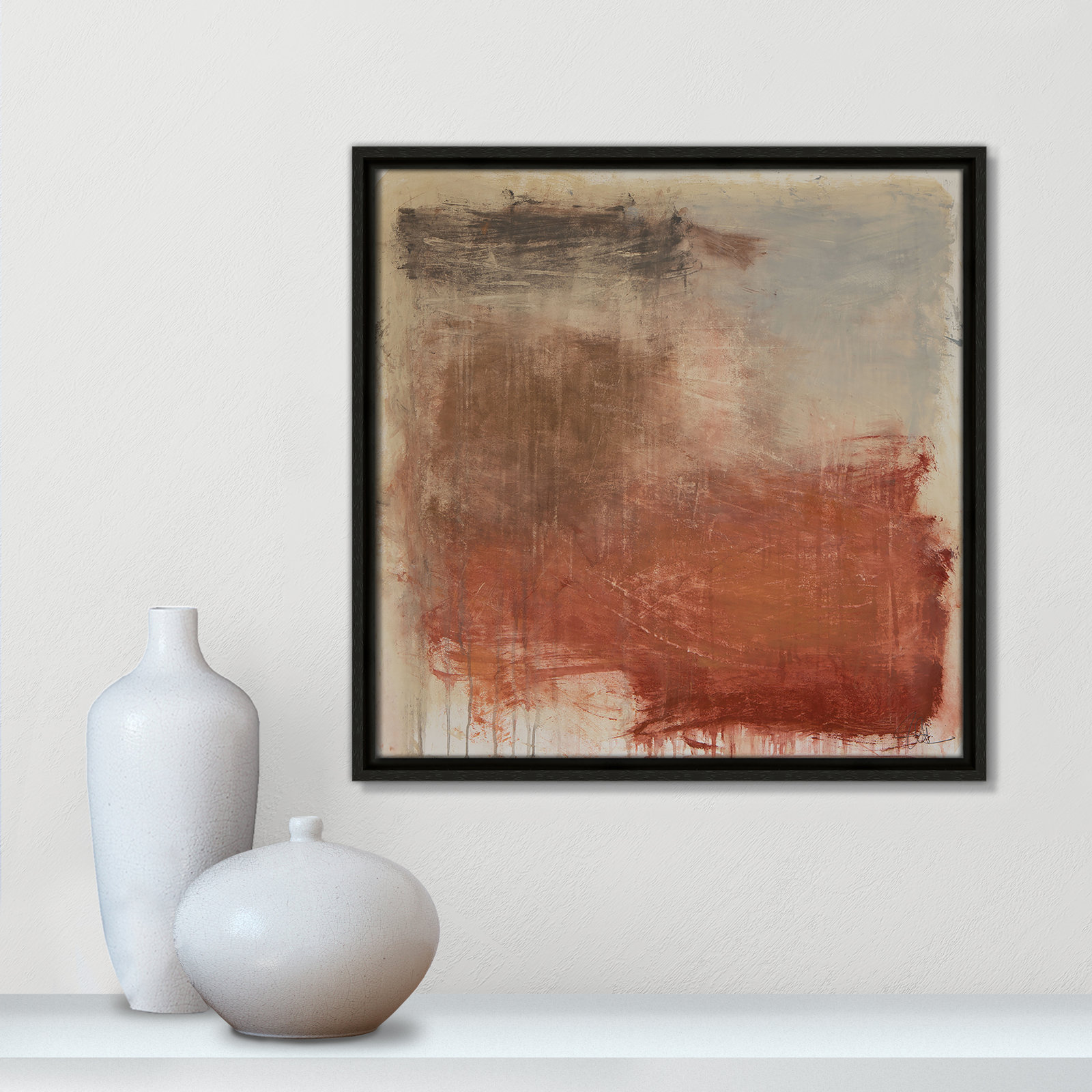 Colin "Autumn Over The Riviera" Print, 17.5" H x 17.5" W, Espresso