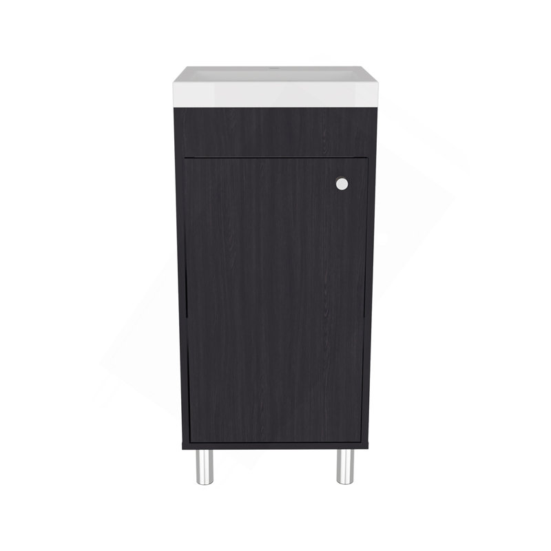 Meuble-lavabo autoportant Rivera, Noir