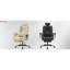 Fauteuil ergonomique pour ordinateur portable ergonomique beige avec coussin lombaire réglable et double couche pour un soutien confortable et un repose-pieds extensible-629048906