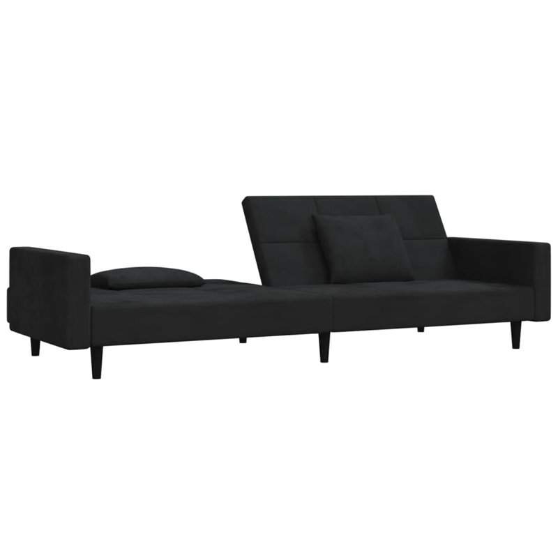 Ruo Upholstered 86.6'' Sofa, Black Velvet