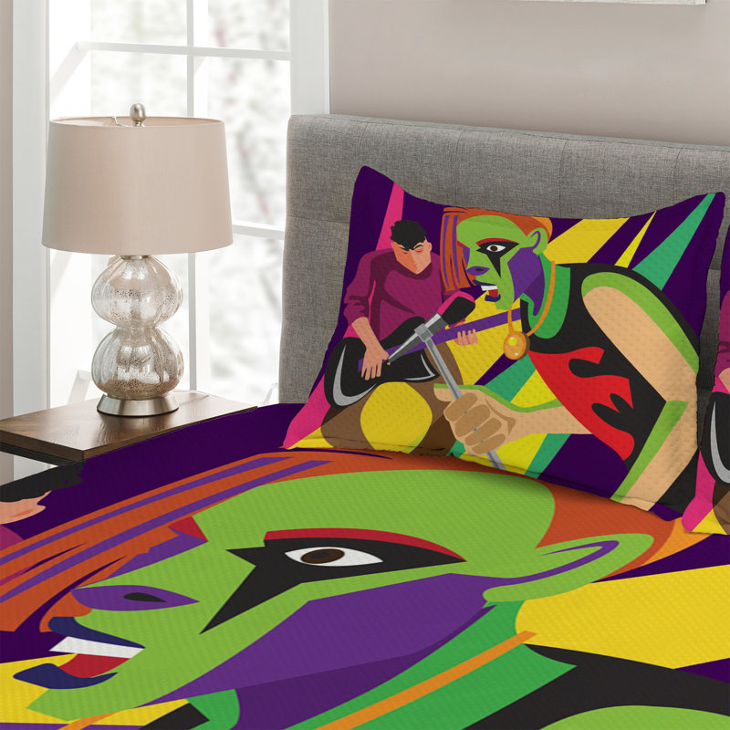 Polyester Coverlet, King Bedspread + 2 Shams