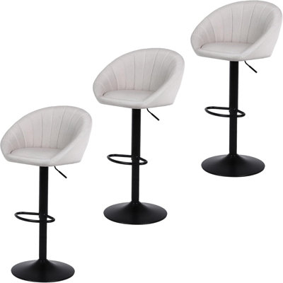 Swivel Upholstered Adjustable Height Bar Stool