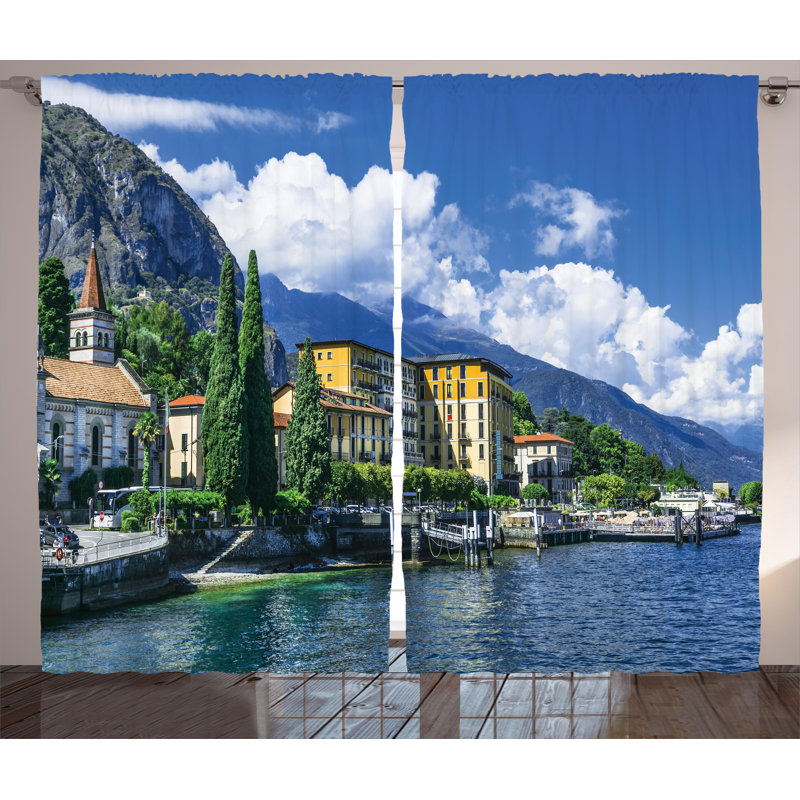 Semi Sheer Curtain Pair, 54" W x 96" L