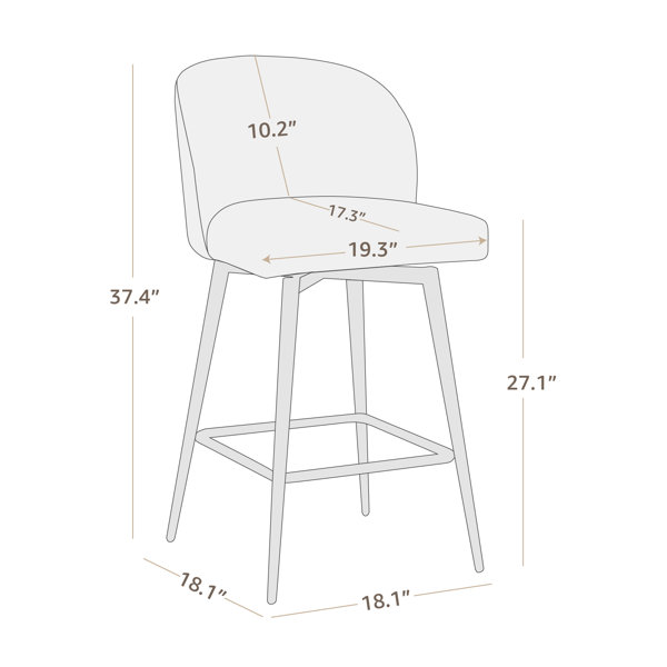 Round short leg stool/chair - Seward Associates