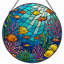 Vitrail de vitrail sous l'eau 12 "H-257332701