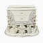 Table de chevet au fini blanc antique