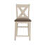 Ensemble de 2 chaises de comptoir avec dossier en X