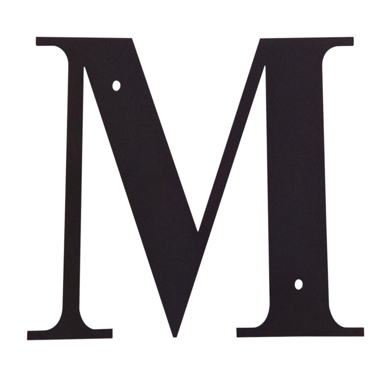 Metal Surface Mount House Letter, 6" H x 8.25" W x 0.08" D, M