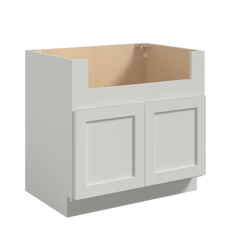 Ready-to-Assemble Kitchen Sink Base Cabinet, 34.5" H x 36" W x 24" D, Shaker Dove